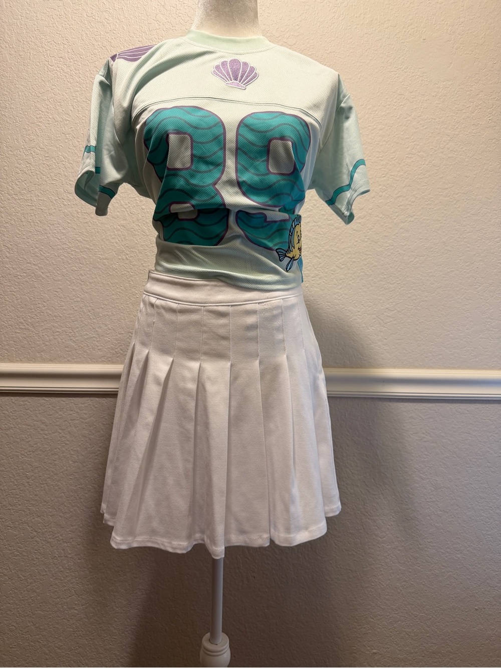 Hollister White Pleated Ultra High Rise Mini Skirt